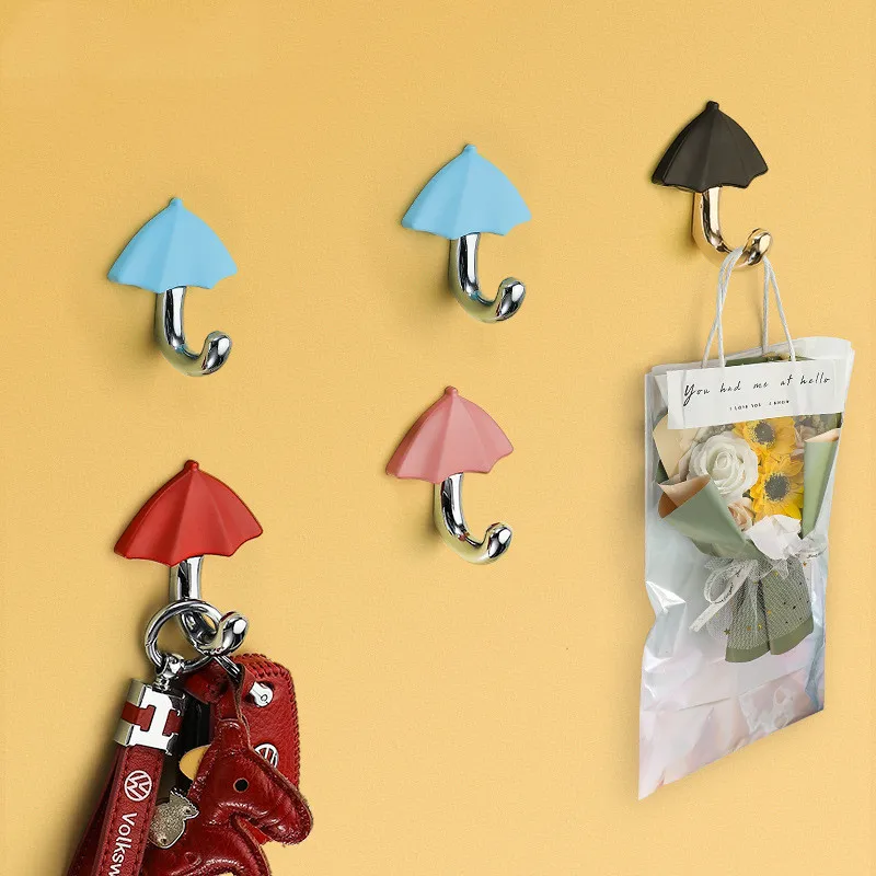 Hanging Clothes Hook on Wall Umbrella Shape Cartoon Children's Room Creative Furniture Decoration Single Hole Hook