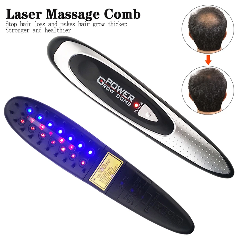 Инфракрасная Массажная Лазерная электрическая расческа для роста волос щетка