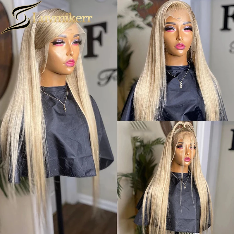 Пепельного цвета блонд Синтетические волосы на кружеве парики шнурка