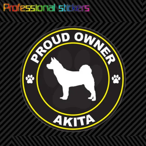 

Proud Owner Akita Sticker Decal Self Adhesive Vinyl Dog Canine Pet for Car, Laptops, Motorcycles, Office Supplies