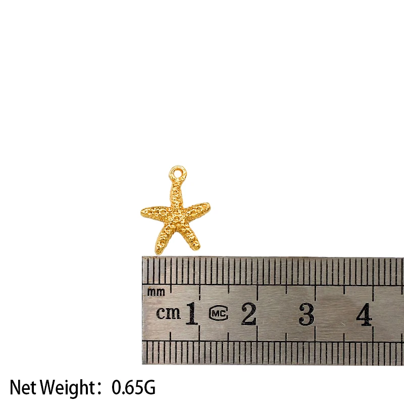 

10Pcs/lot Starflish Charms Golden Metal Ocean Pendant Charm For Earring Necklace Bracelet DIY Accessories Jewelry Making Finding