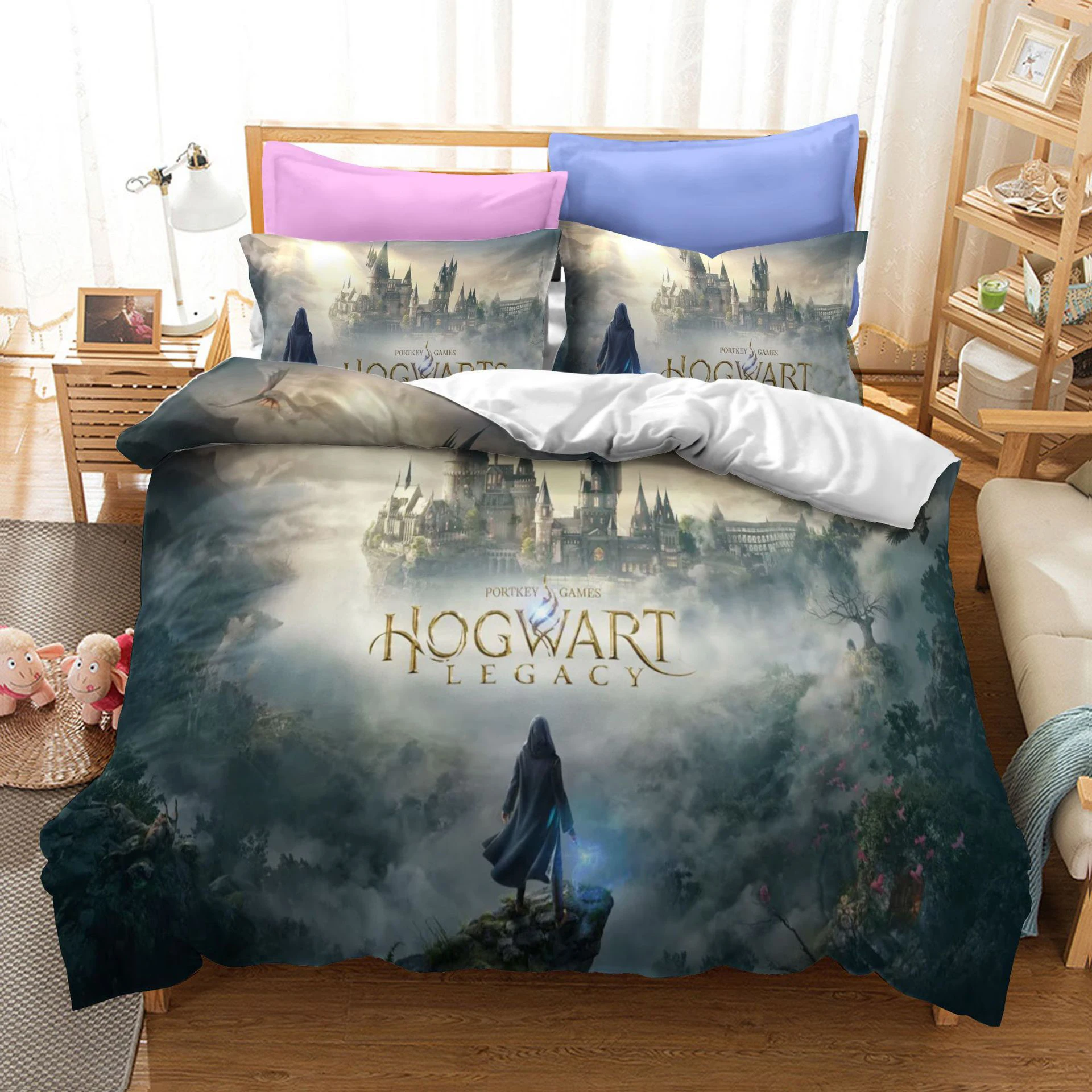 

Bedding Sets Potter US/Europe/UK Size Quilt Cartoon Bed Cover Duvet Cover Pillow Case 2-3 Pieces Sets Adult Baby Children
