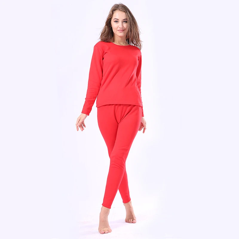 Women Red Perfering, плотные бархатные зимние комплекты термобелья для женщин, мужчин, вторая кожа, зимние теплые кальсоны для влюбленных, Термоодежда - Цвет: Women Red