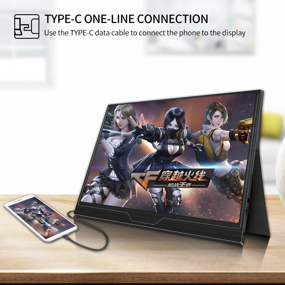 15 6 inch 4k portable monitor 1080p touch screen gaming monitor usb c hdmi for switch smartphone laptop ps4 xbox raspberry pi free global shipping
