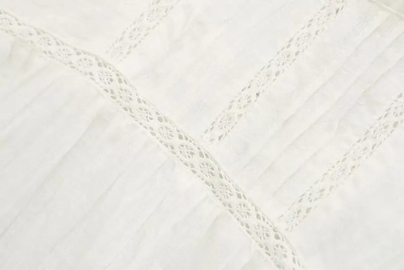 2019 женская элегантная каскадная воротник-стойка с оборками Повседневная блуза