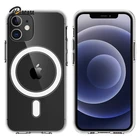 Роскошный прозрачный Магнитный чехол для iPhone 12 Mini 11 Pro Max 12Pro 11Pro XR X XS iPhone12 НОВЫЙ Magsafe Mag безопасный Чехол для телефона аксессуары