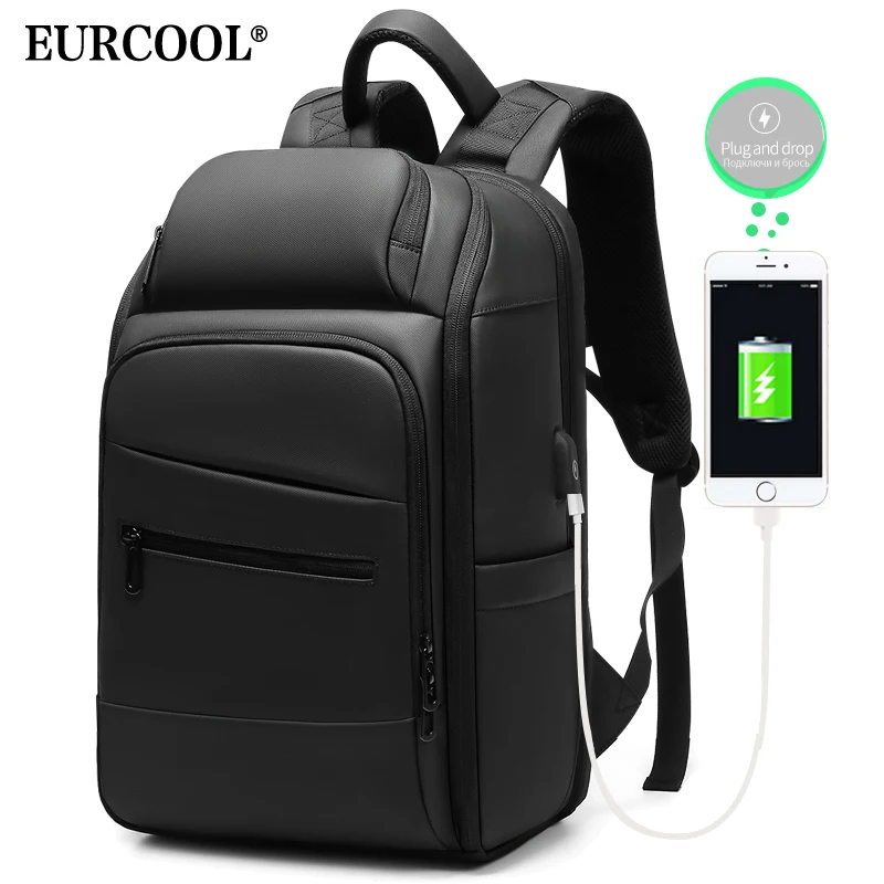 Деловой дорожный рюкзак EURCOOL подходит для ноутбука 15 6 дюйма мужской
