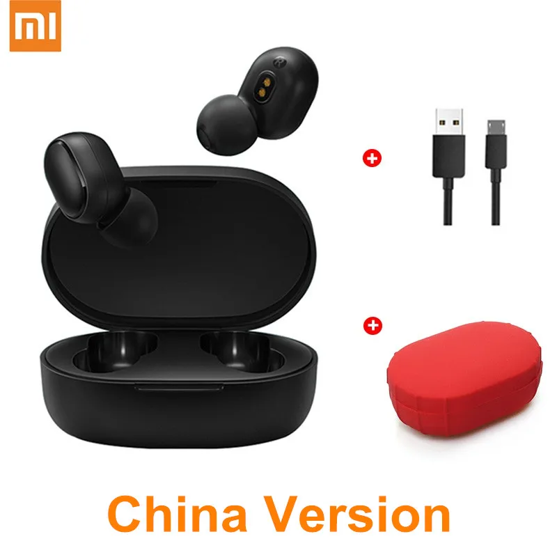 China 3 Xiaomi Redmi Airdots беспроводные наушники Голосовое управление TWS 5,0 Bluetooth наушники оригинальные Xiaomi наушники Контрольный динамик - Цвет: China 3