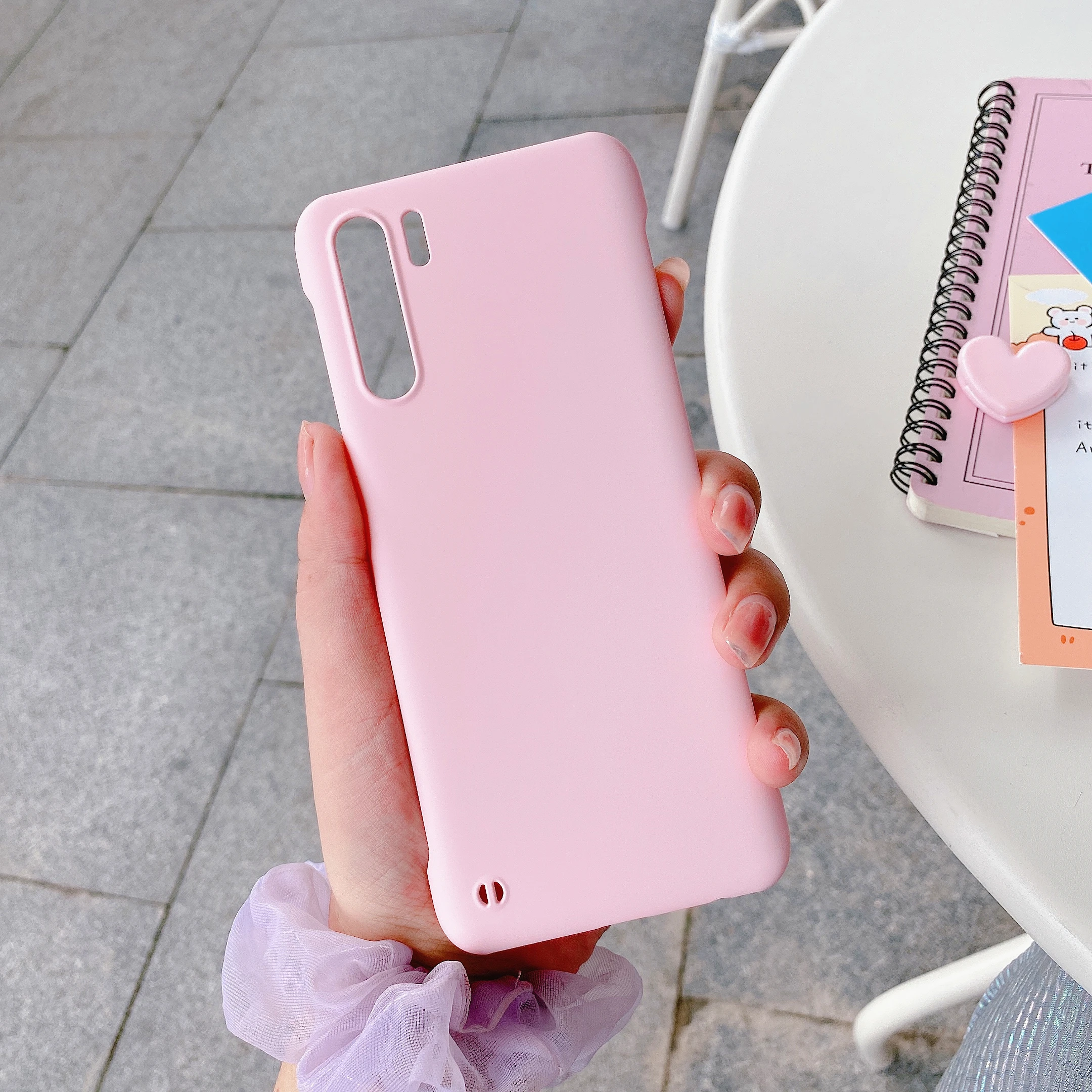 Тонкий матовый безрамочный чехол для телефона s OPPO A91 тонкий карамельного цвета