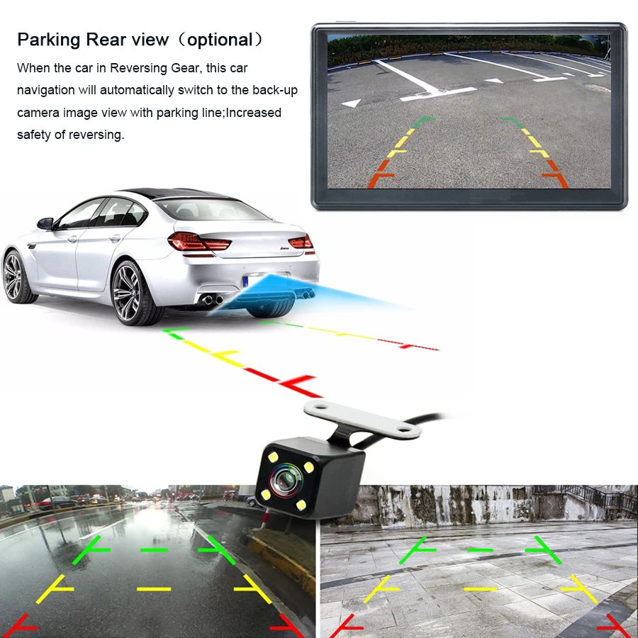 Автомобильный GPS навигатор Anfilite 7 дюймов 800*480 512 М 16 ГБ Android 4.4.2 Wi Fi MT8127A