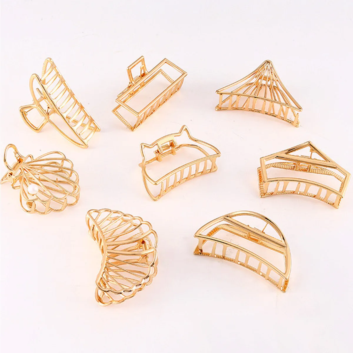 

Fashion Women Metal Alloy Hair Claws Hair Crab Clamp Hair Clip Claw Decor Gift