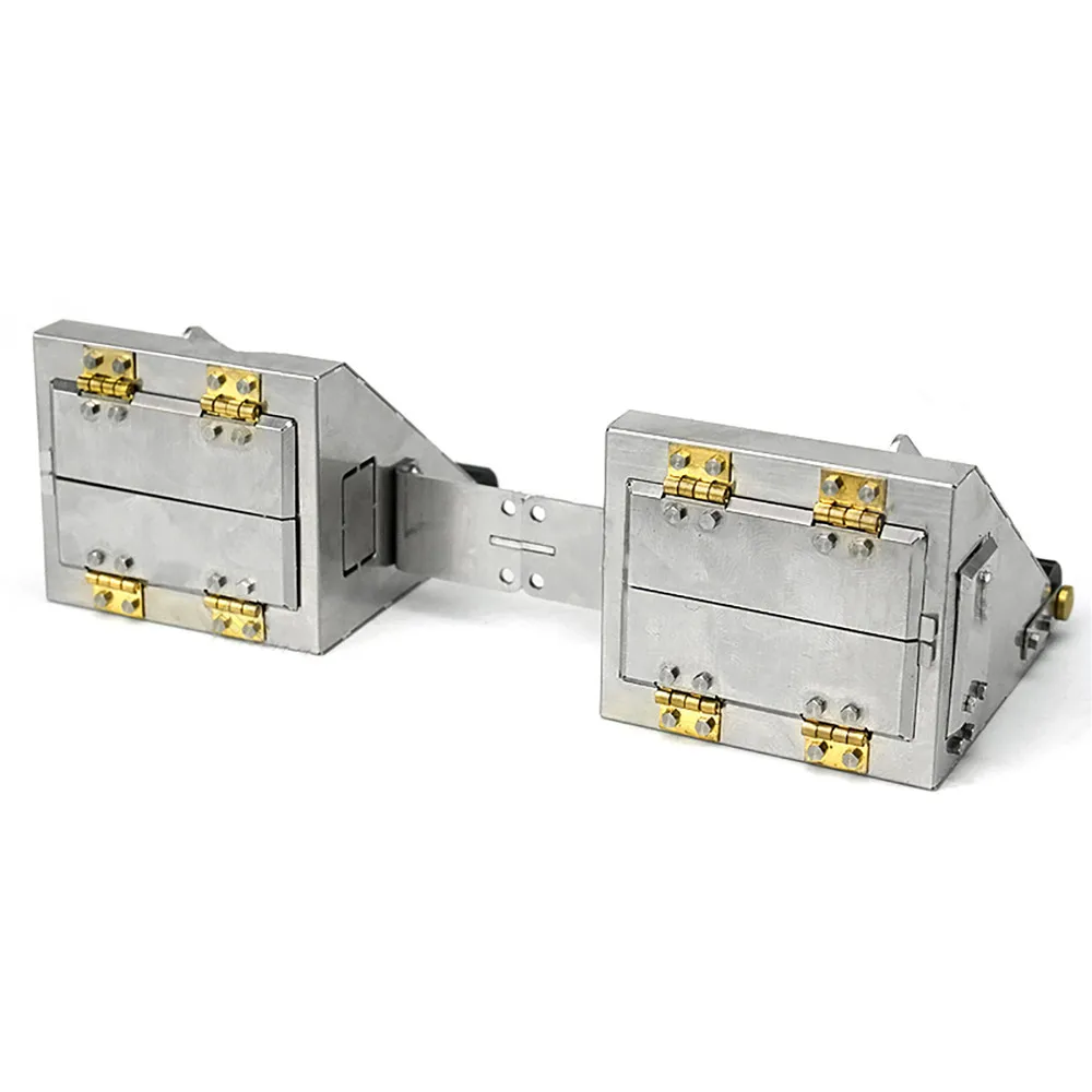 

1 pair Stainless Steel Sand Spreader Filter Toolbox Metal Toolbox for 1/14 Tamiya FH16 RC Truck DIY Modified Car Parts