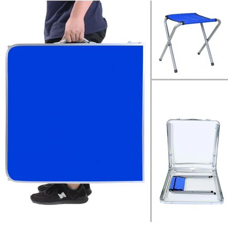 

Outdoor portable folding table household leisure wild table, aluminum alloy simple stand table Minimalist Modern camping chair