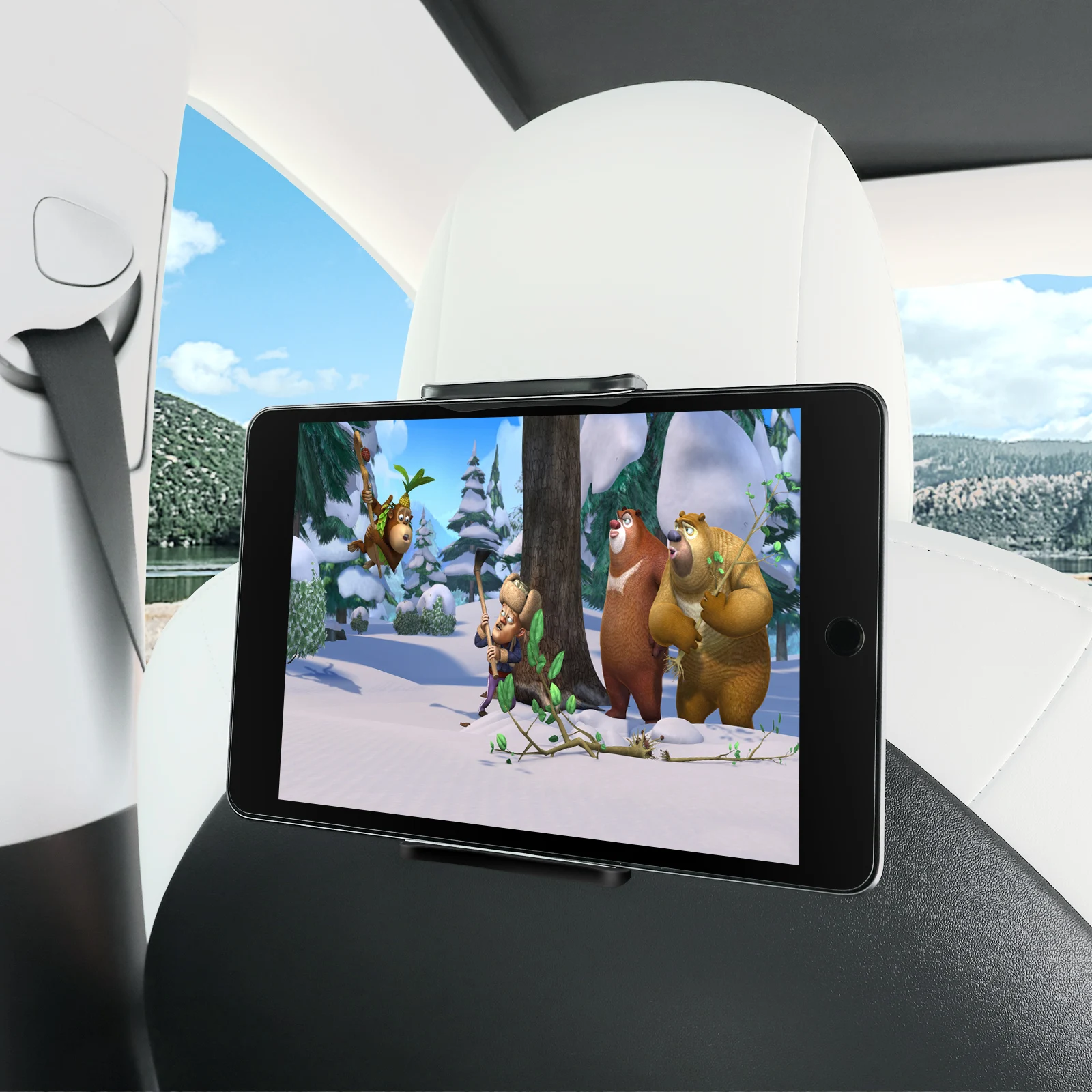 

Держатель для телефона на заднее сиденье Tesla Model 3, вращающаяся на 360 градусов подставка, кронштейн на подголовник автомобиля для планшетного...