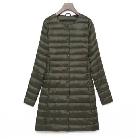 Zipper gray SEDUTMO зима плюс размер 4XL женские пуховики ультра легкое пальто длинная куртка-пуховик повседневные Черные осенние парки ED838 - Цвет: Zipper gray