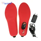 (Россия склад) бархатные стельки с электрическим подогревом с батареей, увеличивающие рост, зимние теплые стельки для лыжных походов
