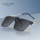 Солнцезащитные очки CAPONI CP3190 мужские, черная оправа с зажимом для вождения, ультралегкие аксессуары для очков, поляризационные, с защитой от УФ излучения