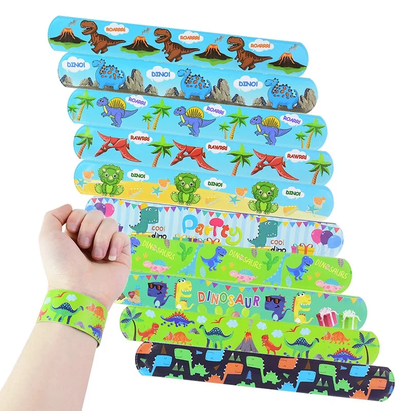 10 шт. динозавров ПВХ браслет мультфильм животных рев джунгли вечерние украшения