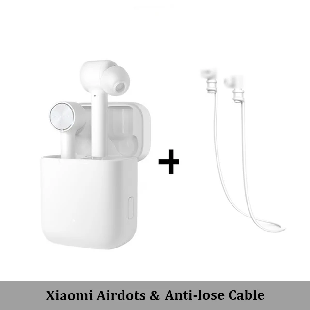 Add Anti lose Cable Беспроводные bluetooth-наушники Xiaomi Airdots Pro TWS, гарнитура с переключателем ANC ENC, управление Noice Cancel для IOS и Android, стерео наушники - Цвет: Add Anti lose Cable