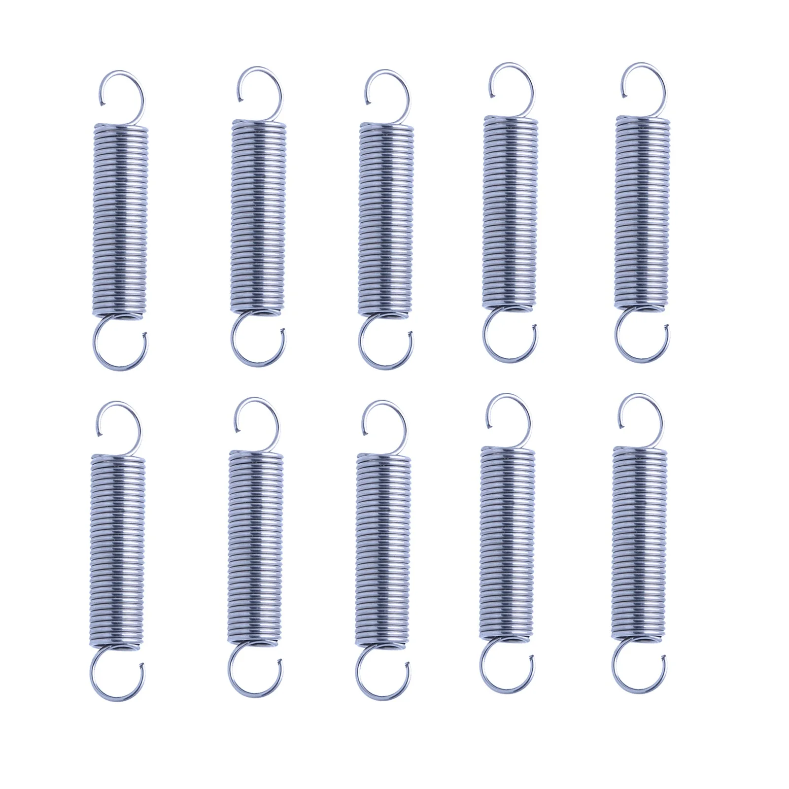 

10 Pieces, Wire Diameter 0.3mm, Outer Diameter 3mm, Length 10-50mm, Extended Compressed Dual Hook Expansion Tension Spring