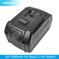 turpow 5000mah rechargeable power tools battery for bosch 18 v battery li ion bat609 bat609g bat618 bat618g bat614