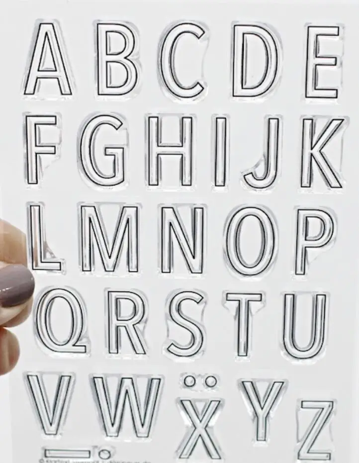 Буквы ABC прозрачные штампы для скрапбукинга бумажные крафтовые A0542 | Дом и сад