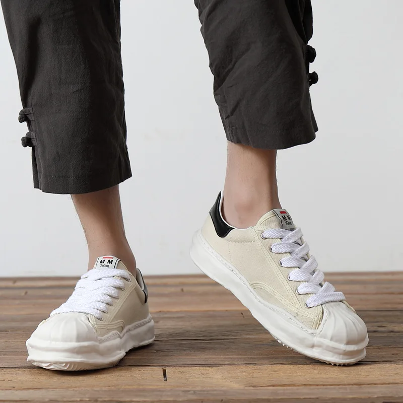 

New Summer Breathable Men's Canvas Shoes Trend All-match Thick-soled Classic Round Toe Casual Shoes Mocassin Homme Sneaker