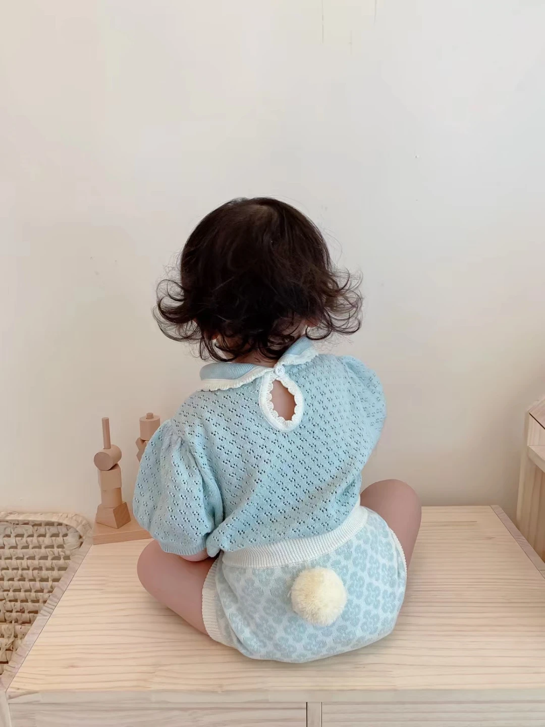 Одежда для маленьких девочек летний трикотажный комплект одежды малышей: топ +