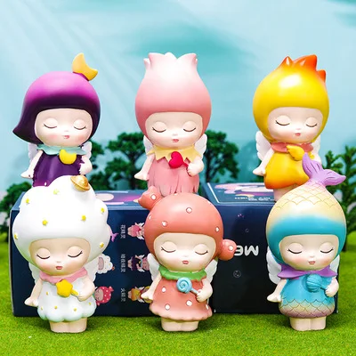 

4/6PCS Anime Love in the starry sky Figure PVC Action Model Doll Toy Gift Cute Girl Fox Blind Box Surprises Toys