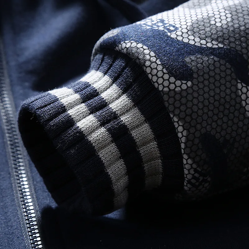 

Winter Fleece Lining Warm Mens Suits Hooded Coat Fashion Printed Male Tracksuit Casual Thick Outwear Clothing Jacket+Pants Sets