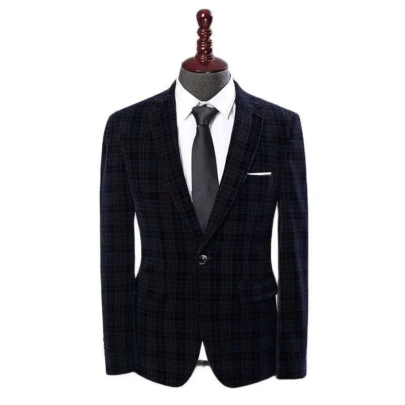 Мужская деловая куртка классического дизайна повседневное пальто однобортный