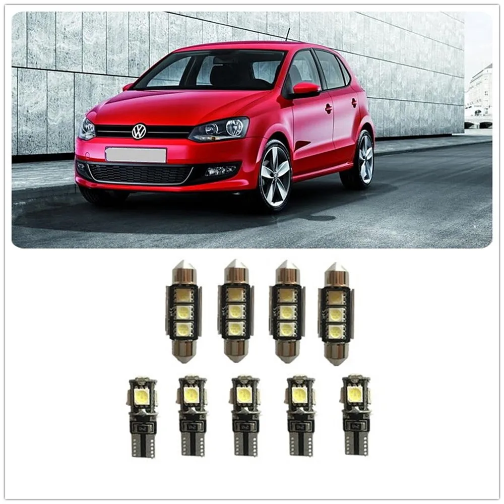 Комплект белых посылка ных ламп для салона Volkswagen Derby e Golf Eos Gol EuroVan GLI Fox 1990 2019 9