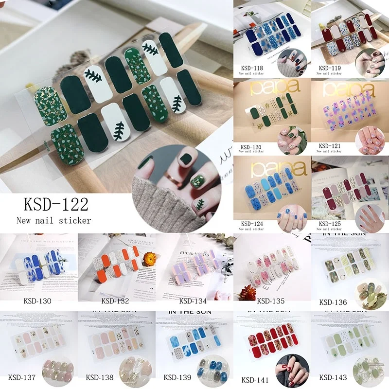 

LADY KINDOM 3D Bronzing Stars and Moon Series Nail Art Sticker Nail Polish Strips Waterproof Nail Patch Environmental Nail Wraps