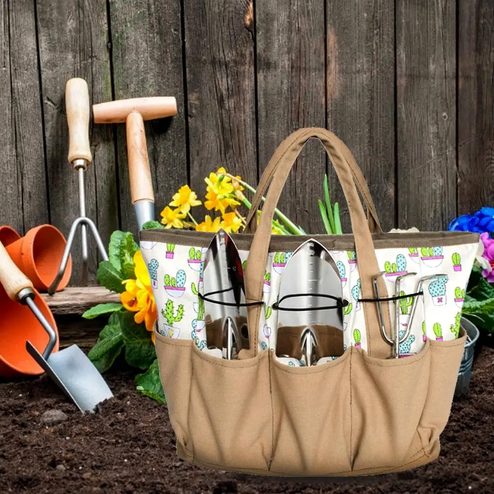 

1Pcs Garden Tote Bag Wear Resistant Gardening Tool Storage Bag Organizer For Outdoors Multi-Pocket Garden Accessories Tote Bag