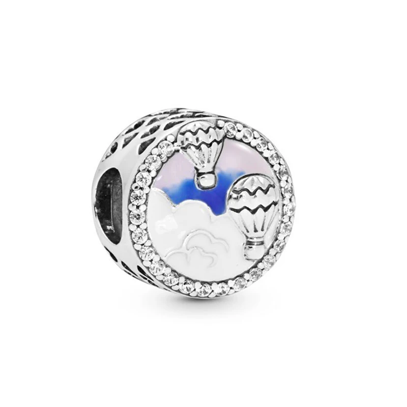 

PAN Charm Exquisite Hot Air Balloon Pendant Beads Making Necklaces Bracelets Jewelry Brand Accessories Bracelets Ladies Gifts