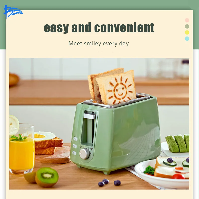 

BangCai 2-Slice Electric Toaster HomeBreakfast Machine Baking Machine Low Power Automatic Toaster Tostadora Maquina De Desayuno