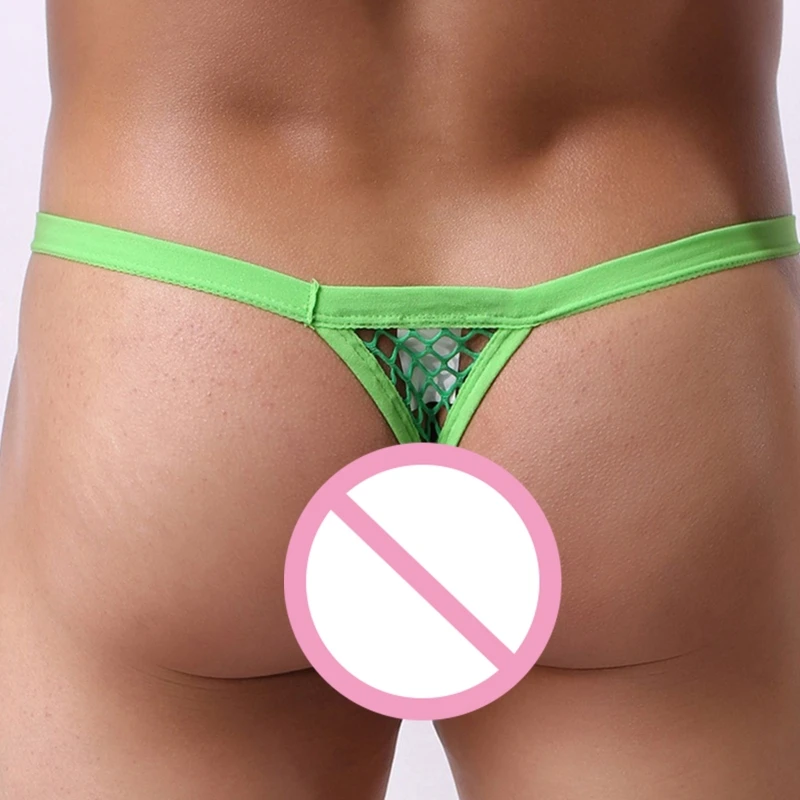 Мужские трусы размера плюс Mesh сексуальное нижнее белье с заниженной талией