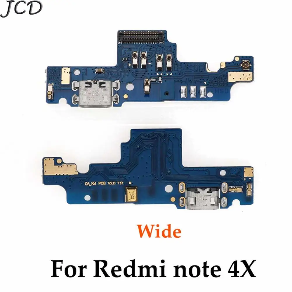 Note 4X-Wide JCD для Xiaomi Redmi note 4x 5A 5 6plus S2 7 note 5A 7 5 6 iPad Pro микрофонный модуль+ зарядка через usb Нижняя плата Flex кабель Разъем - Цвет: Note 4X-Wide