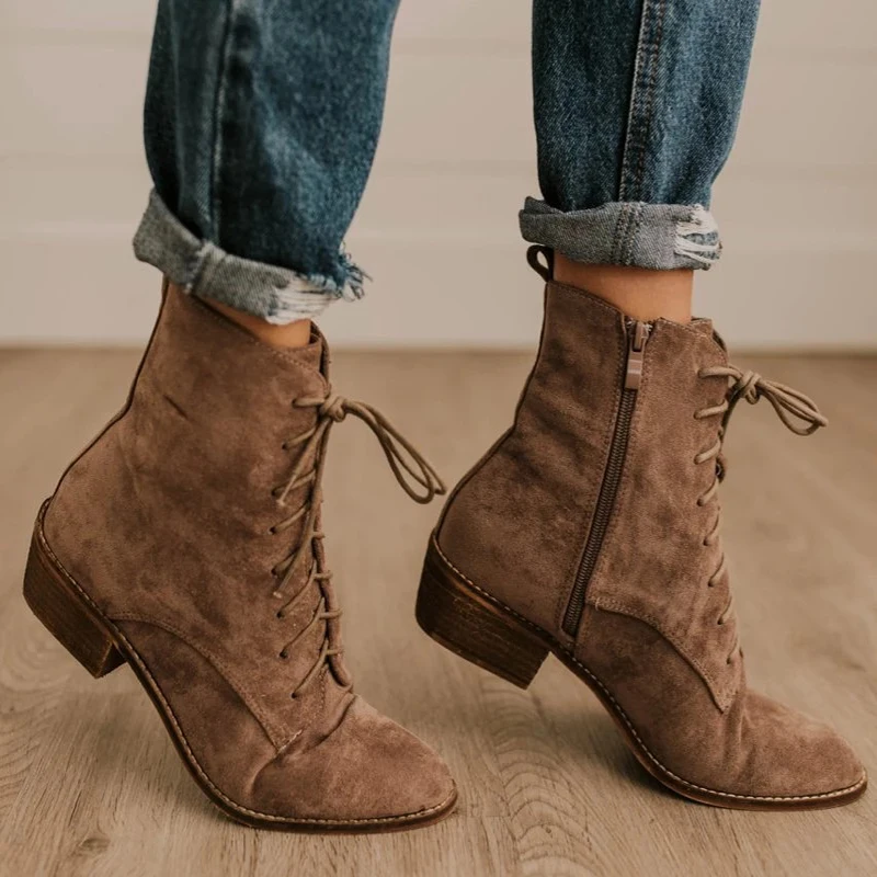 Женские ботинки Сезон весна-осень Обувь 2020 Новая мода с коротким голенищем