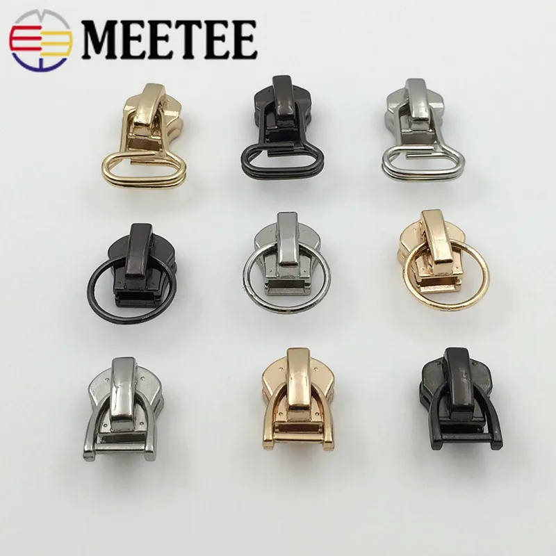 Meetee 10 шт. 3 #5 # металлические ползунки для молнии металлических Соединенных кошельков с застежкой молнией