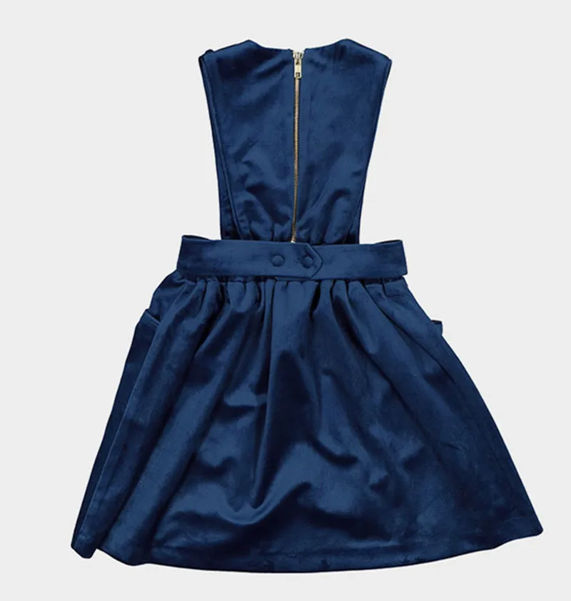 2019 г. Осень-зима новое вельветовое платье из углеродного волокна для маленьких