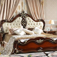 american wood bed 2 people european classical american country style furniture double bed 1 8 m o10316
