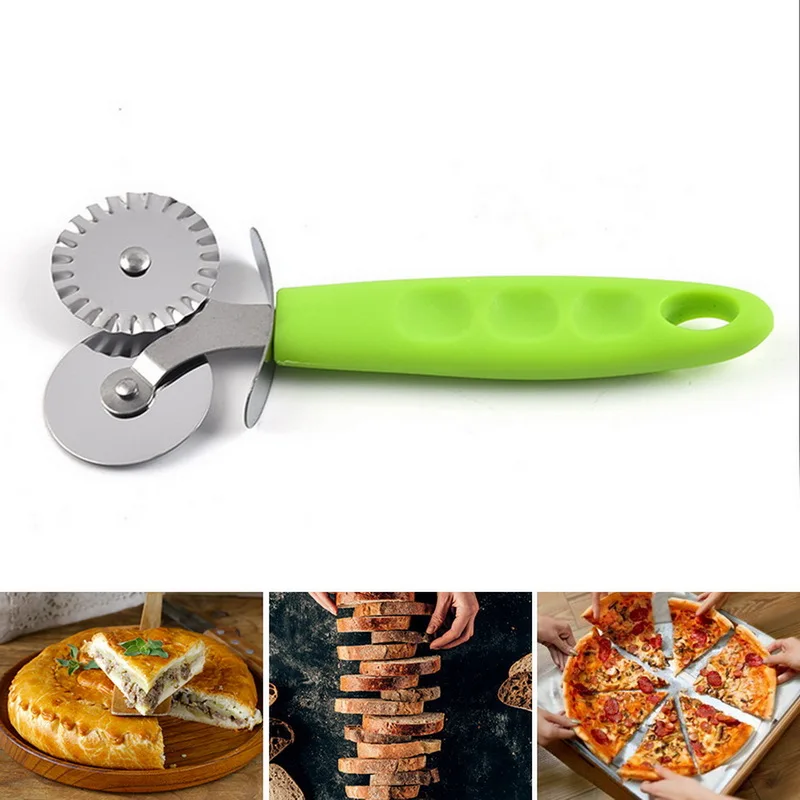 Колеса для пиццы и резак из нержавеющей стали слайсер ролик кухонная