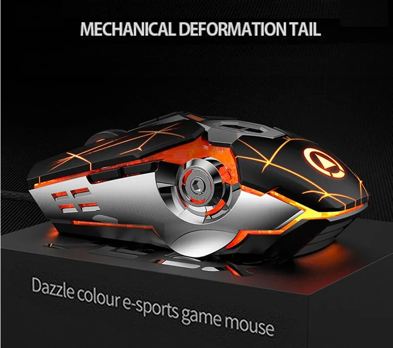 

Colorful Gmaing Keyboard Set With 3200PDI Mice LED Colorful Wired Keyboard LED Gamer With RGB Backlight Support PC Keyboard Game