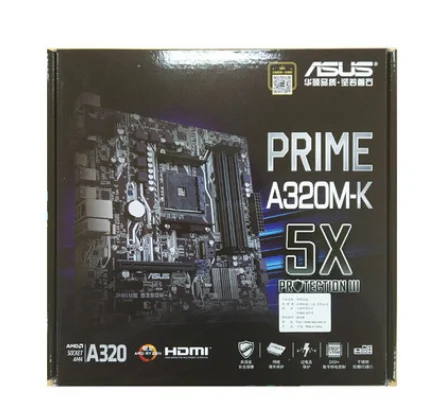 

New for ASUS PRIME A320M-K motherboard Socket AM4 DDR4 USB3.0 SATA3 HDMI VGA 32GB B320 desktop motherboard Free shipping