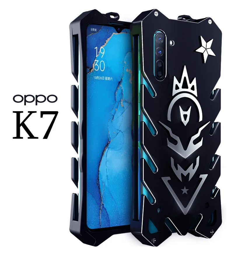 

New Zimon Aluminum Armor Thor Case For Oppo K7 Case Cover Flash Iron Man Phone Shell Skin Bag For Oppo K7 Reno 3 Reno3