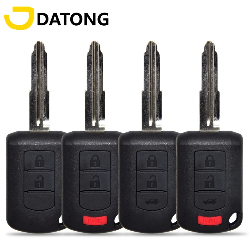 

Datong World Car Remote Key Shell Case For Mitsubishi Outlander Mirage Lancer Eclipse Housing Cover With Uncut MIT11R Blade