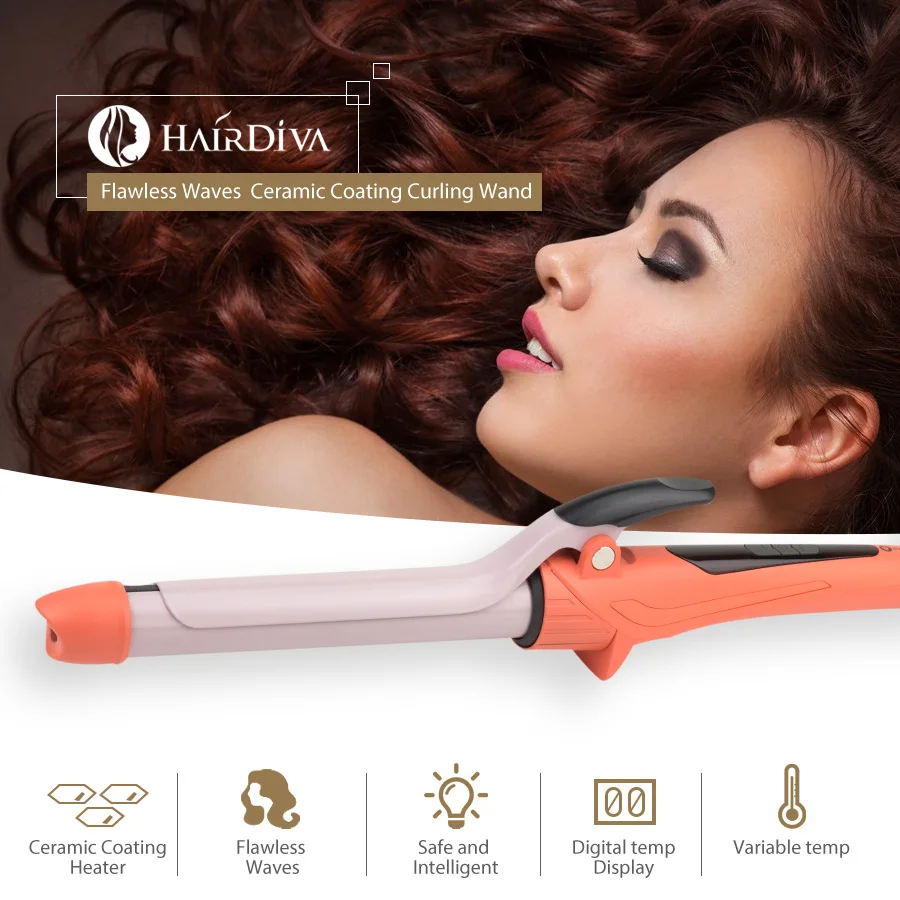 HairDiva Nano Silk бигуди для волос быстрый нагрев керамический турмалин плойка