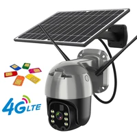 4g lte sim card solar powered wifi ptz camera 3mp speed dome security outdoor camera solar panel rechargeable smart energy pir