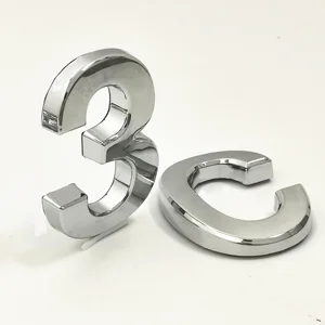 Номер дверной из серебра 3,5 пробы, 01234567895710 см, стикер с цифрами